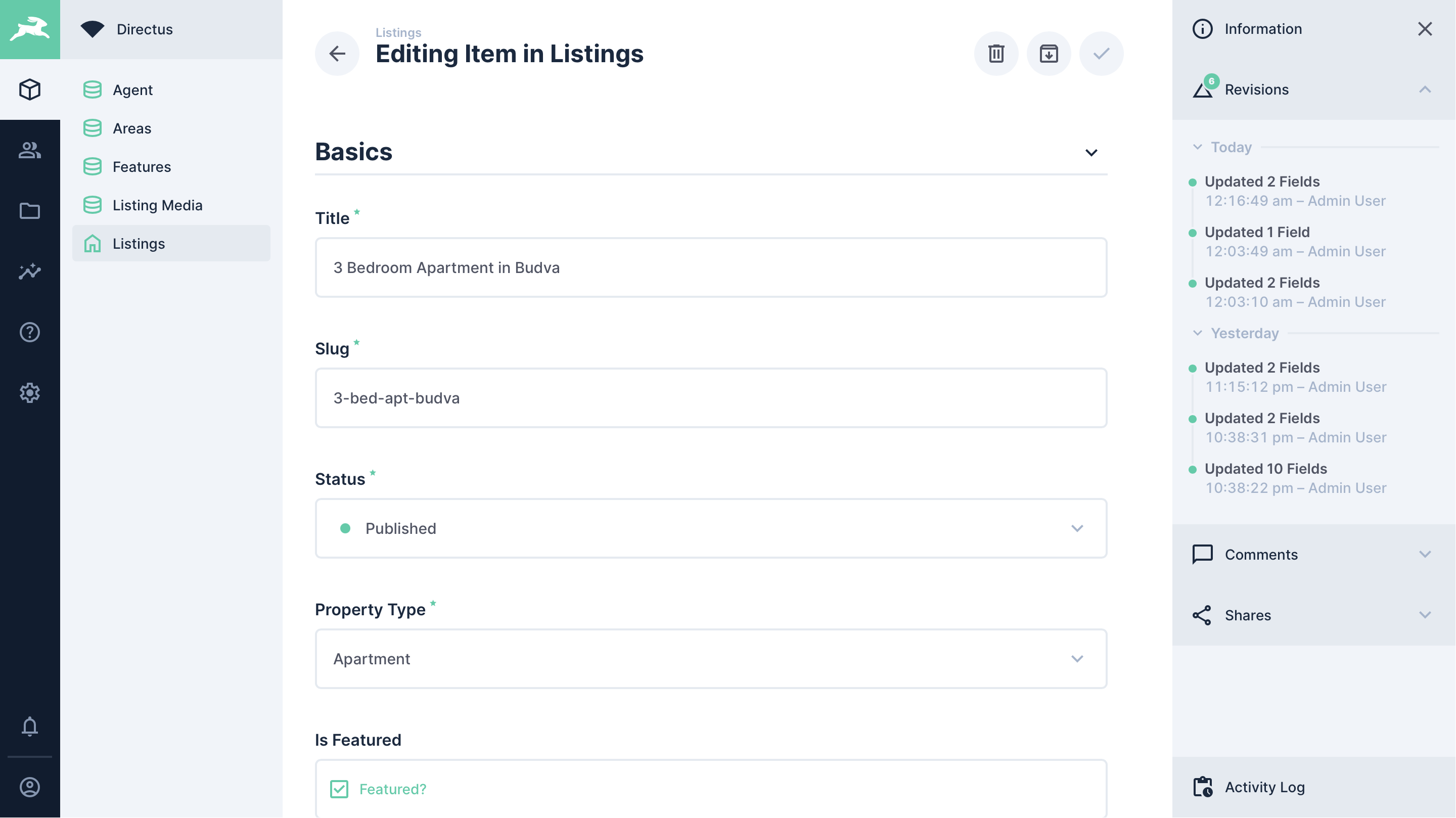 EstateKit listing editor form